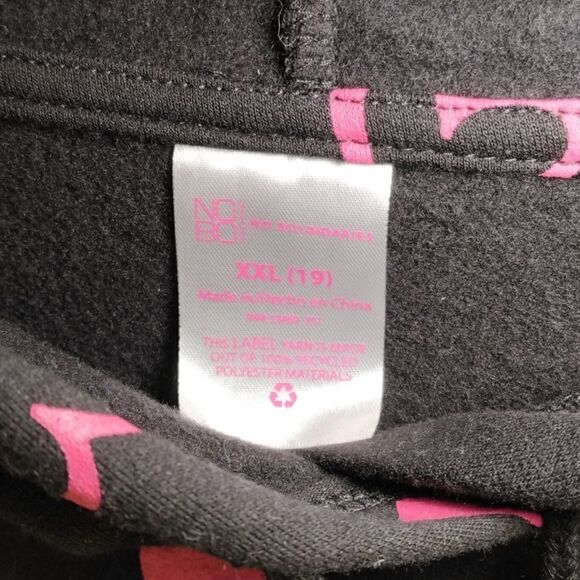 Cropped Plus Top Shirt Heart Printed Hoodie Sweatshirt Size XXL - Picture 3 of 6